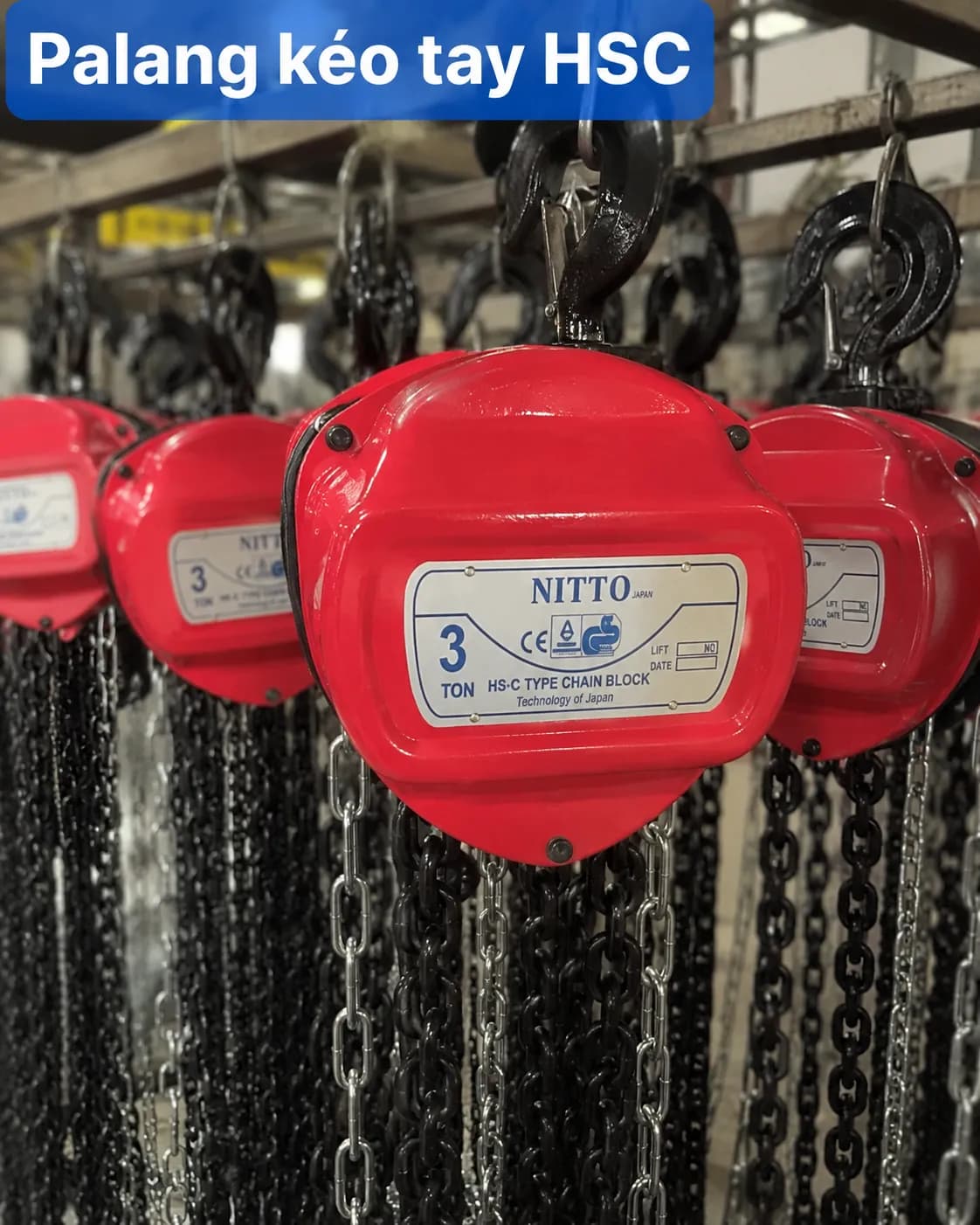 Palang xích kéo tay HSC tải trọng 5Tx6m