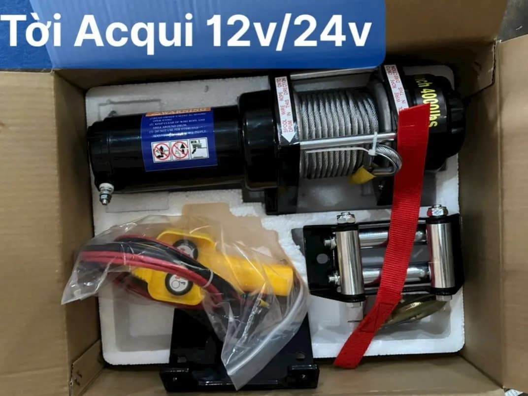 Tời Pin ắc quy 12V 4000LBS