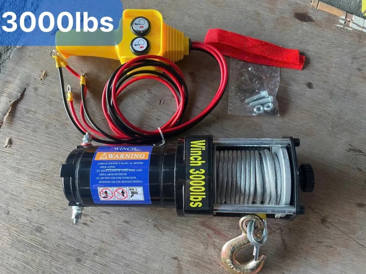 Tời Pin ắc quy 12V 3000LBS